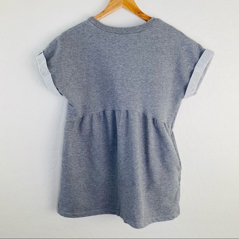 Wild Fable gray empire waist short sleeve sweatshirt size small - Picture 2 of 7